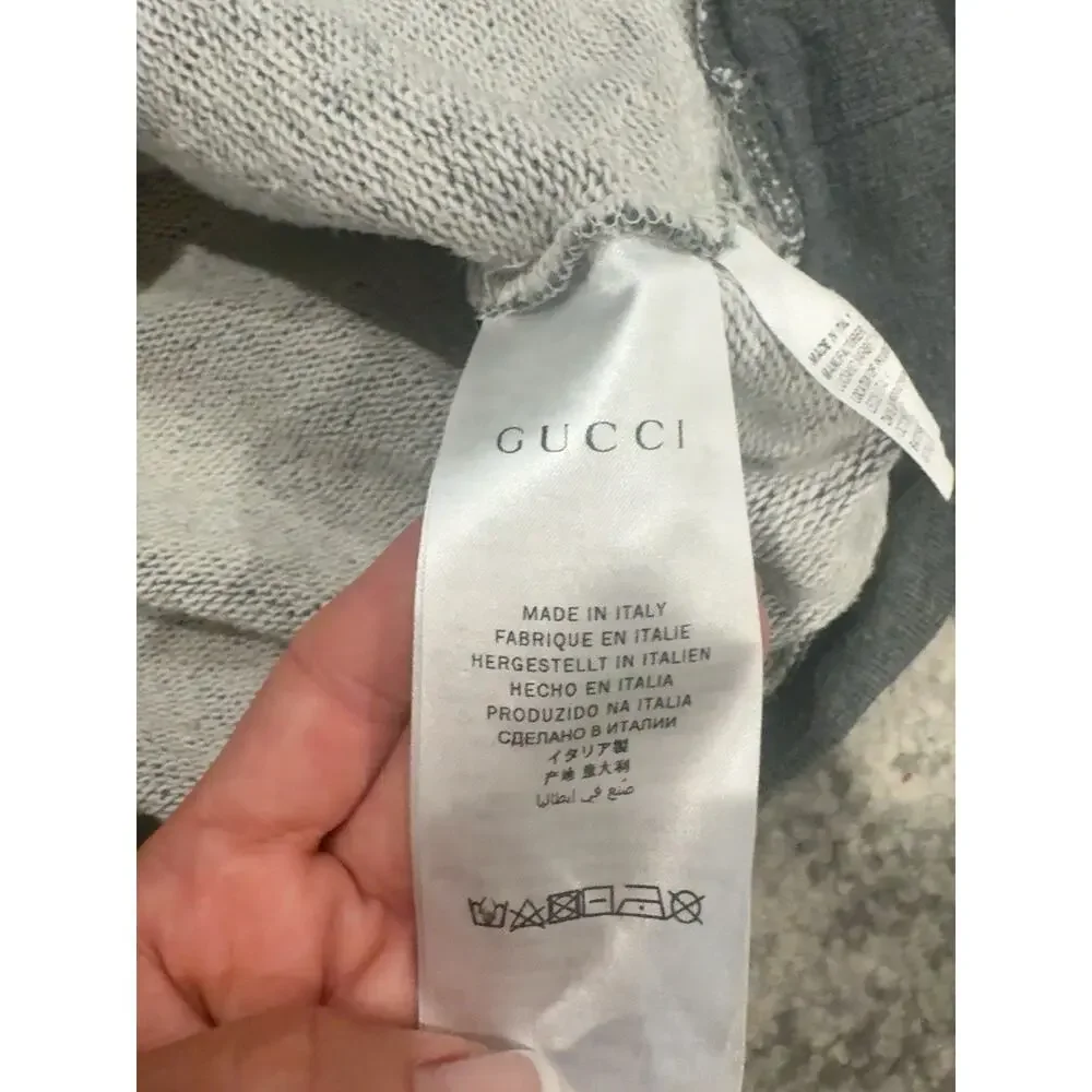 Gucci Kids Web Stripe Logo Tape Zip Hoodie 11/12Y Made in Italy